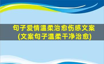 句子爱情温柔治愈伤感文案(文案句子温柔干净治愈)