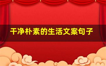 干净朴素的生活文案句子