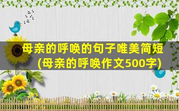 母亲的呼唤的句子唯美简短(母亲的呼唤作文500字)