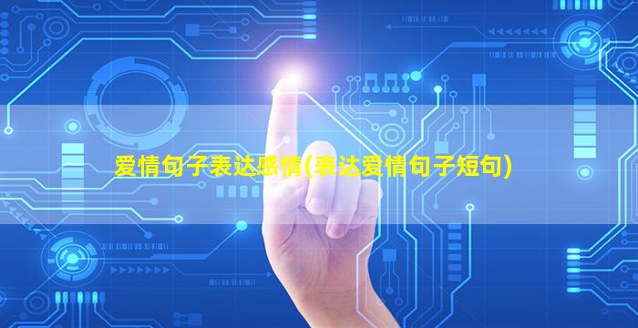 爱情句子表达感情(表达爱情句子短句)