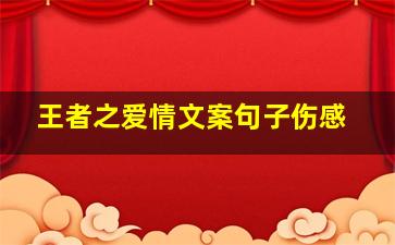 王者之爱情文案句子伤感